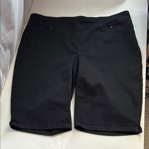 Westbound Women's Stretch Pull On Bermuda Shorts - Black